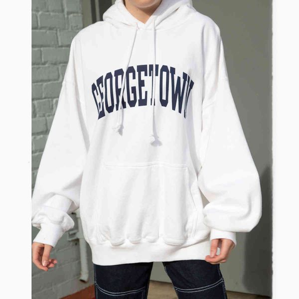 

women's hoodies & sweatshirts fashion casual women cotton oversized hoodie autumn winter letter print hooded female hip hop streetwear, Black