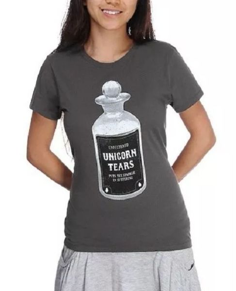 

unicorn tears girls ladies juniors t-shirt nwt s-3xl, White;black