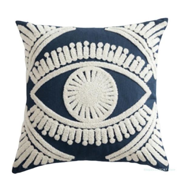 

cushion/decorative pillow c5ad bohemian woven thow case tribal abstract big eye tufted embroidery farmhouse modern decorative cushion cover