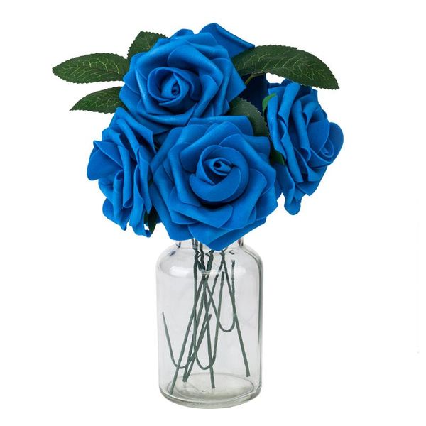 

25pcs pe foam rose flower dark blue decorative flowers & wreaths