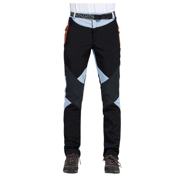 

men's skiing pants winter hiking waterproof outdoor sports trousers water repellent thermal fleece softshell