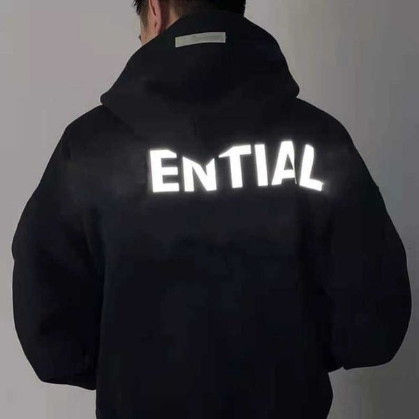 

reflection es designers mens brand luxury sweatshirts women hoodies embroidery hooded winter man long sleeve hoodie clothes hip hop fashion, Black