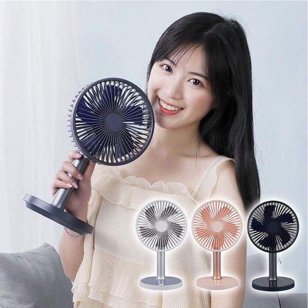 

portable usb rechargeable mini deskretractable table fan with led night light for student home office electric fans