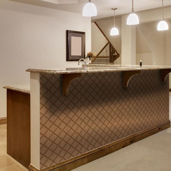 

wallpapers imitation diamond-shaped metal stickers, personalized patina pattern cabinet bathroom sink waterproof wall stickers