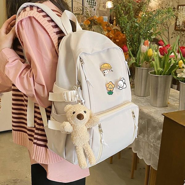 

school bags japanese simple girl backpack lapbag nylon large capacity female students' schoolbags in class