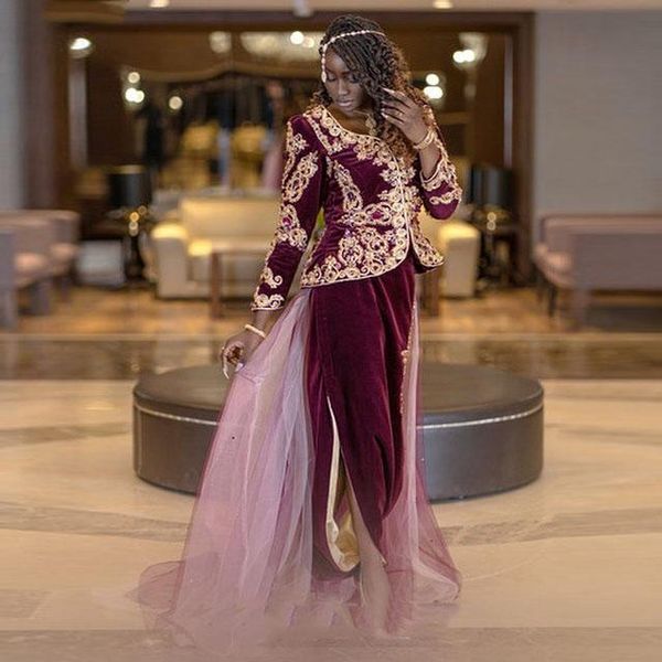 

party dresses exquisite purple moroccan caftan summer dress with detachable tulle train dubai formal prom applique plus size custom, White;black