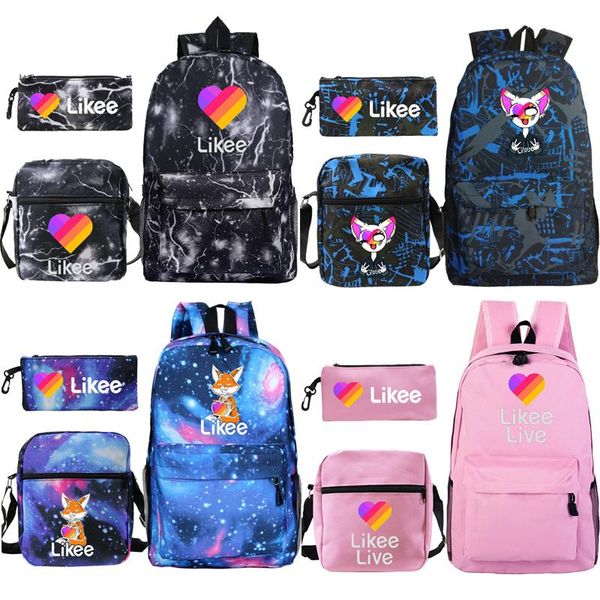 

backpack mochilas likee for girls boys school bags kids bookbag rucksack 3pcs/set knapsacks back to gift schoolbags