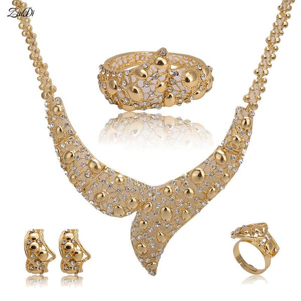 

earrings & necklace grace nigerian wedding bridal brand jewelry set noble gold wholesale fashion african beads design, Silver