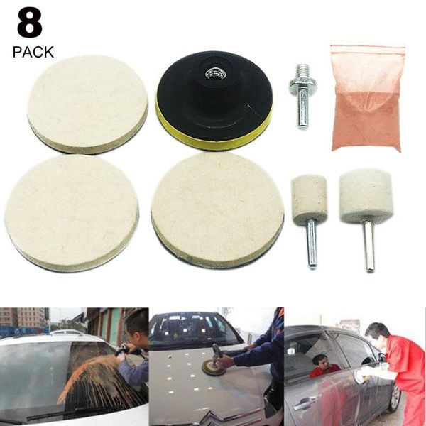 

8x glass polishing scratch removal kit for car suv windshield front/rear window cleaning tools