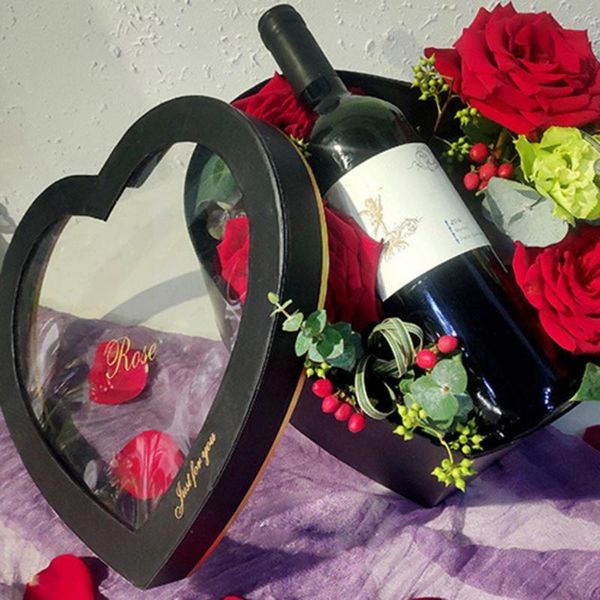 

2pcs/set flower shop gift box heart-shaped candy christmas life vase wrap