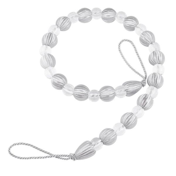 

curtain & drapes vorcool 2pcs acrylic bead drape clip stylish tiebacks holdbacks buckles (silver and white)