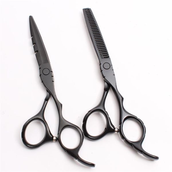 

hair scissors 6" 17.5cm customized logo jp 440c black professional hairdressing cutting thinning shears c1010