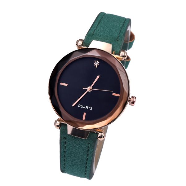 

womens quartz diamond leather strap non-waterproof watch, Slivery;brown