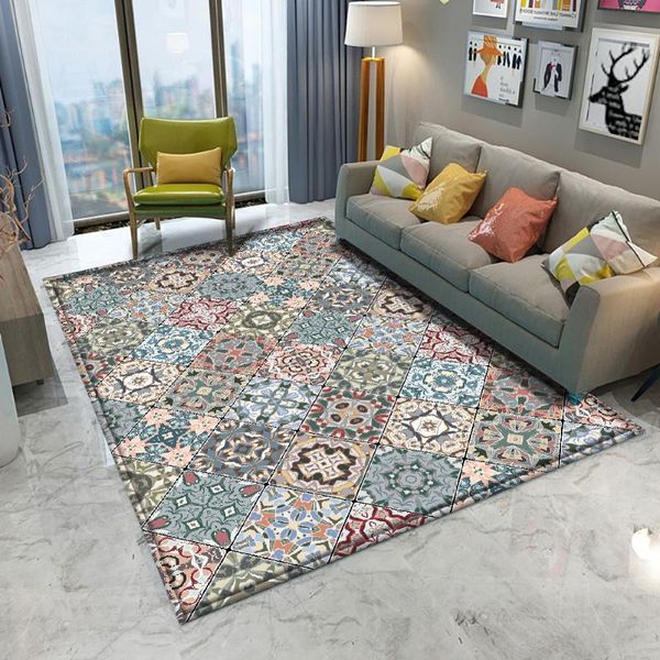 

carpets brand nonslip mandala style colorful floral pattern rug floor mat bathroom living room bedroom carpet decor rugs tapis salon