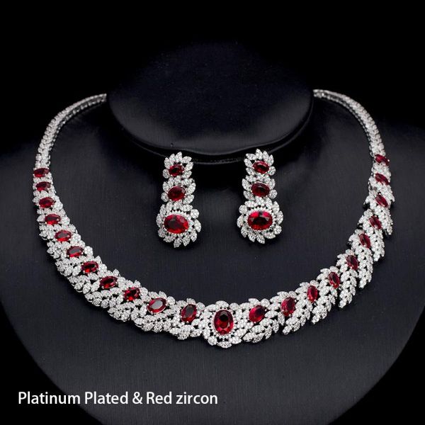 

earrings & necklace tirim luxury charms wedding jewelry set for women dubai sets wed statement jewelri accessories 2021, Silver