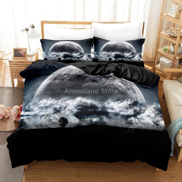 

bedding sets moon planet fantasy 3d set bed linen quilt duvet cover home textile decor twin single  king size gift luxury