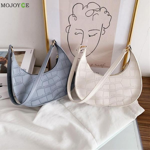 

luxurious messenger bag retro women alligator pattern pu leather pure color hobos underarm shoulder bags cross body