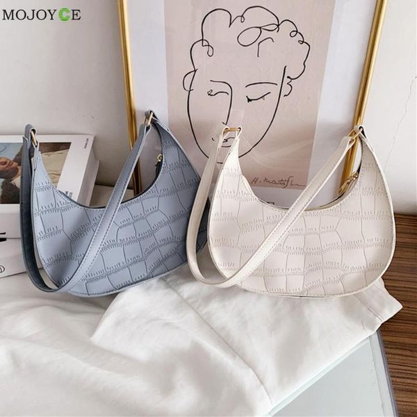 Luxurious Borsa Messenger Donne Retrò Donne Alligator Modello in pelle PU Pure Color Hobos Jounder Shoulder Borse a tracolla Cross Body