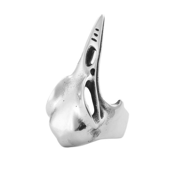 

wedding rings fashion stainless steel animal skull ring couples men and women trendy simple punk jewelry gift 212002, Slivery;golden