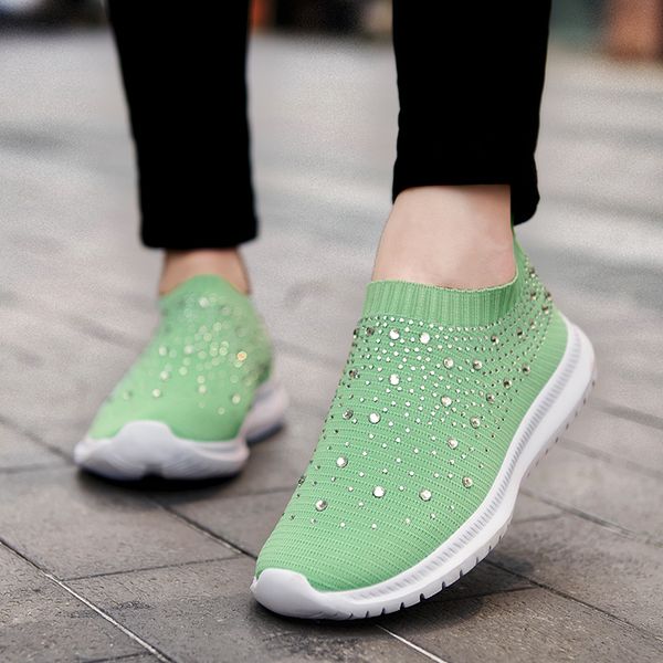 scarpe da donna più nuove calze di strass di grandi dimensioni abbinamenti di colore S suola spessa scarpe da coppia vecchie scarpe sportive sneaker donna sneakers da ginnastica 35-43