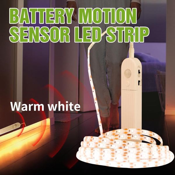 

cabinet light battery powered strip led waterproof under lamp wireless motion sensor pir lampy flexible diode tape
