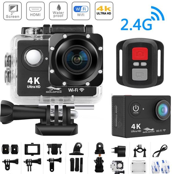

action camera ultra hd wifi 2 inch screen 170d go waterproof pro helmet video recording sport telescopes