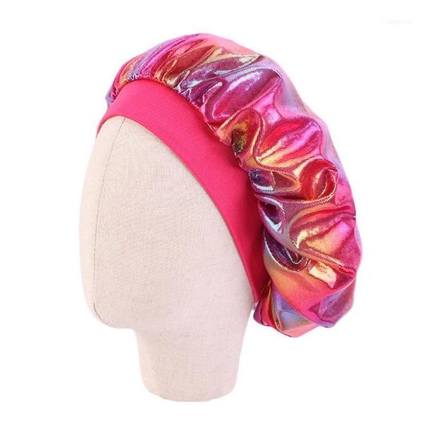 

caps & hats fashion hair bonnet satin silky big kids children sleep cap headwrap hat1, Yellow