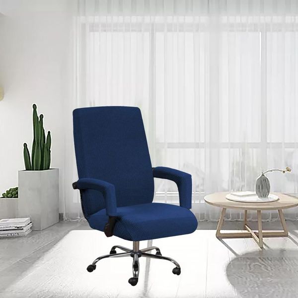 

split office chair covers stretch computer desk seat slipcover rotating