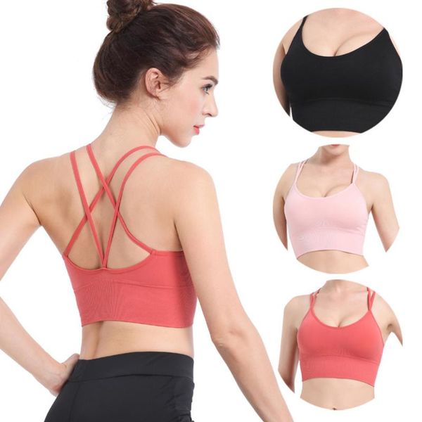 

yoga outfits quick-dry sport fitness underwear stylish female sports bra soft breathable for woman lady, White;red