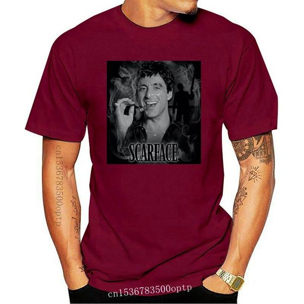 

men's t-shirts scarface al pacino t-shirt, premium cotton tee, men's all sizes, White;black