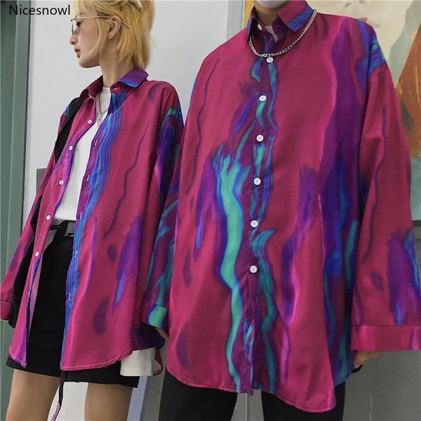 

women's blouses & shirts spring autumn korean plus size womens ins harajuku style loose fashion brand hipster streetwear bf unisex, White