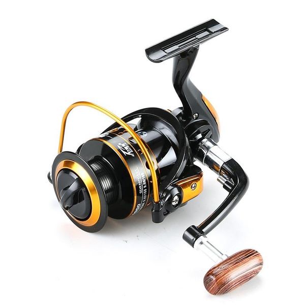 

baitcasting reels k8356 metal spool fishing spinning reel 1000-7000 5.2:1 12bb interchangeable handle wheel freshwater saltwater tackle