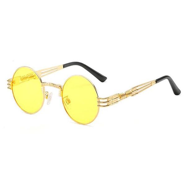 

outdoor eyewear maxjuli steampunk round sunglasses for men women armored glasses circle shape make designer mirror uv protection 8077