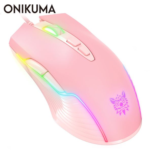 

onikuma cw905 6400 dpi wired gaming mouse usb game mice 7 buttons design breathing led colors for lappc gamer