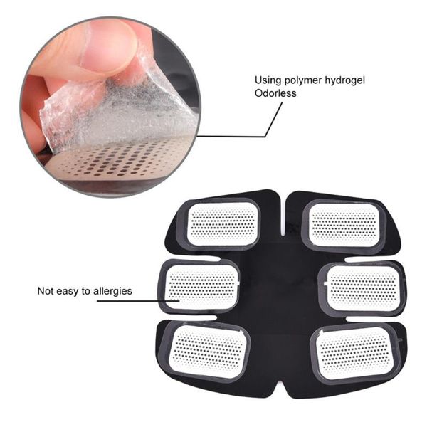 

hydrogel abdominal gel stickers smart muscle stimulator fitness tool training device gym equipment 60 pcs accessories