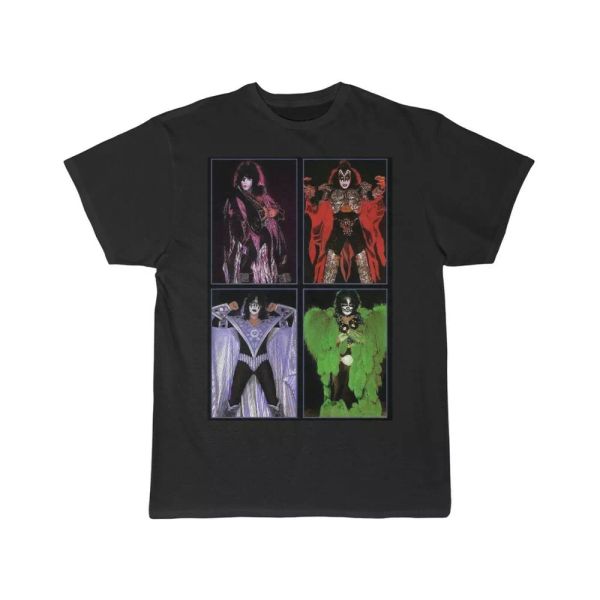 

kiss dynasty posers men's short sleeve tee, White;black