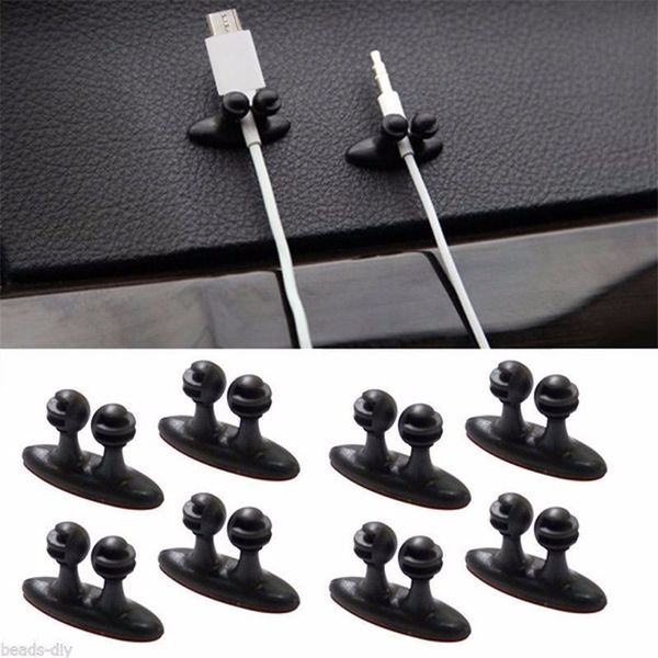 Araba Aksesuarları İç Mini Mini Yapıştırıcı Ürünleri Şarj Cihazı Hattı toka Kelepçe Kulaklık/USB Kablo Klipsi Otomobil
