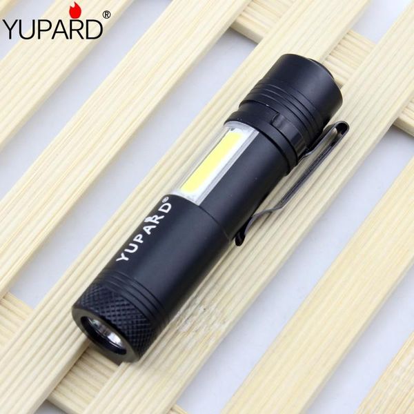

mini pocket cob led ultra bright waterproof handheld q5 portable emergency working light battery flashlights torches