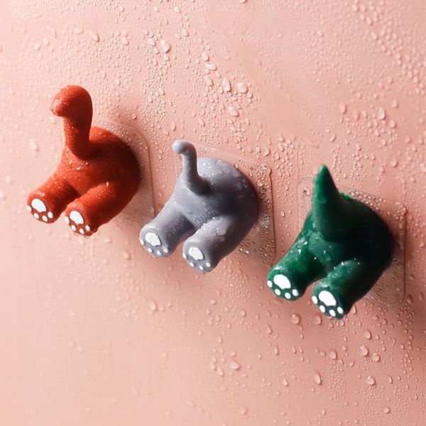

hooks & rails dormitory wall hook sticky cartoon cute female hanging key holder door storage for home