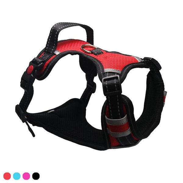 

adjustable nylon dogs harnesses outdoor walking comfortable dog collar for large meduim small vest supplies collars & leashes