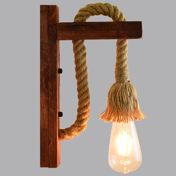 

wall lamp creative bedroom rope hanging led light home vintage stairway bedside e27