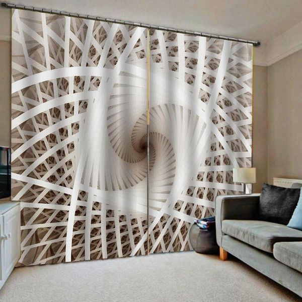 

curtain & drapes custom 2021 blackout curtains for living room bedroom kitchen extended space geometry stereoscopic 3d window