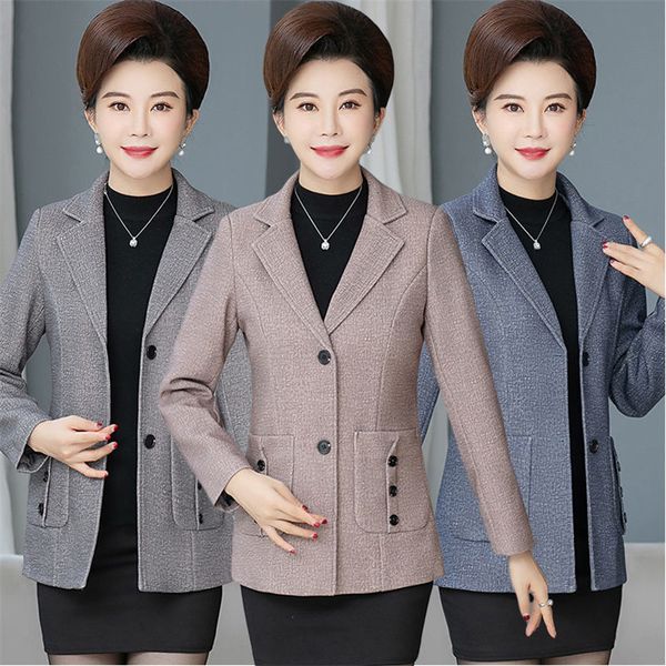 

suit women's clothes spring autumn short elegant lady blazers and woman's long sleeve jacket outerwear xl-5xl r463 n9bs, White;black