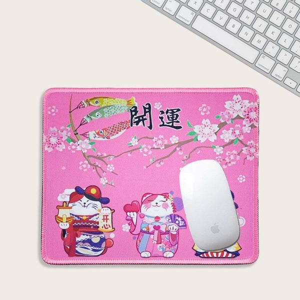 

mouse pads & wrist rests cartoon lucky cat non-slip rubber game pad internet cafe computer deskthicken locked