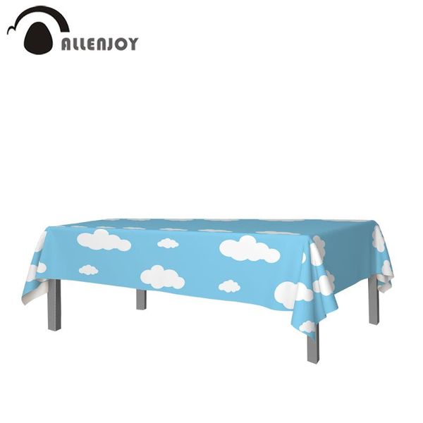 

allenjoy blue table covers cloud pattern baby shower birthday party supplies tablecloth decor waterproof home textile cloth