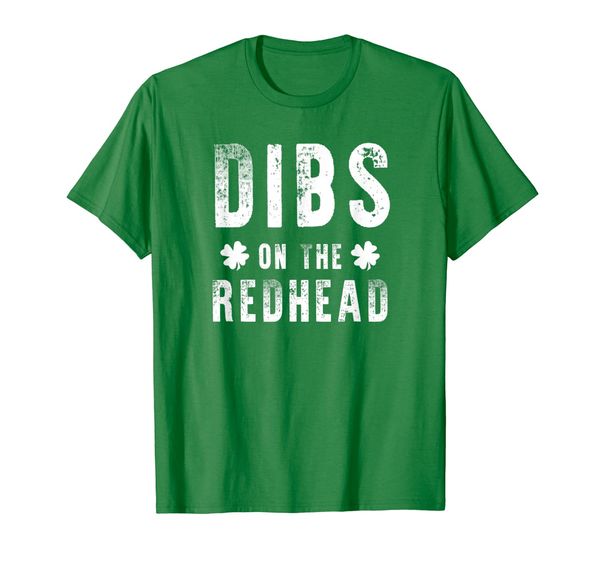 

dibs on the redhead shirt funny st patricks day drinking, White;black