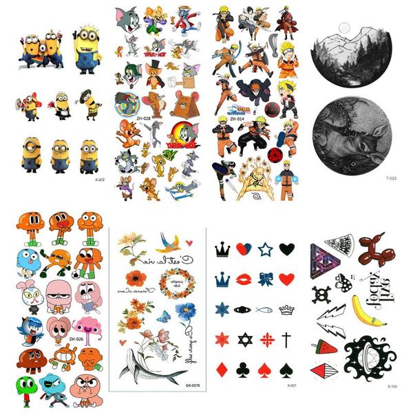 

temporary tattoos transfer tattoo children temp kids fake body women cute sticker tato sleeves tatto tatoos