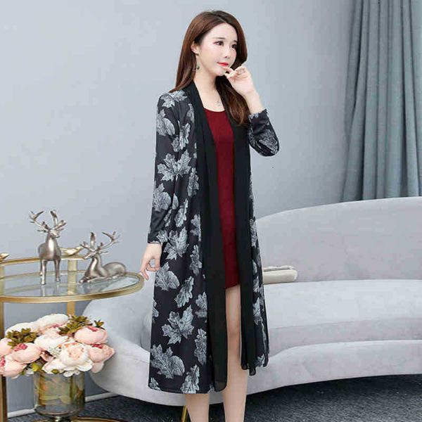 

women's knits & tees summer floral print shirt kimono cardigan sun protection clothing long blouse beach cover up wear female 2x30, White