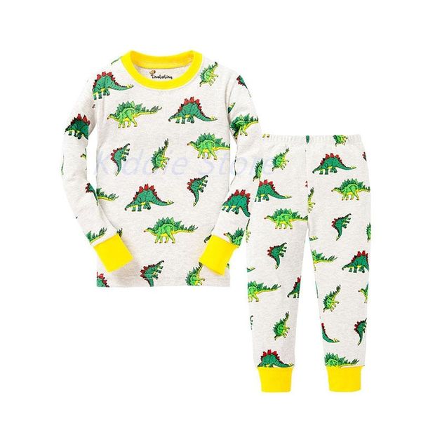 

pajamas kids cartoon dinasour pajama sets baby boys cute dragon clothes suit children autumn long sleeve clothing pyjamas sleepwears, Blue;red