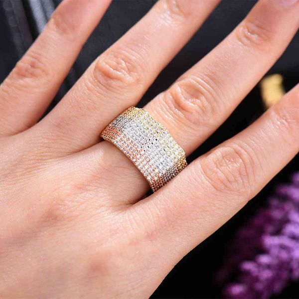 

gorgeous luxury trendy big beach rings for noble women bridal wedding party anniversary gift jewelry 2021 wedding ring, Silver